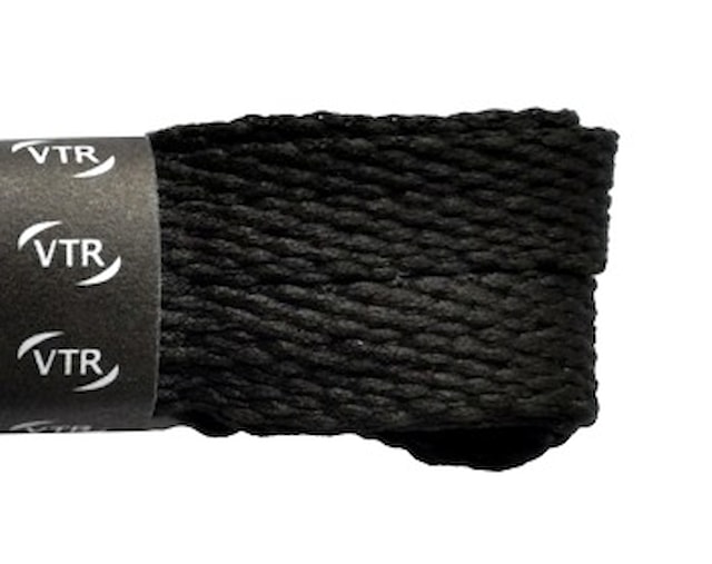 Polyesterové ploché tkaničky černé