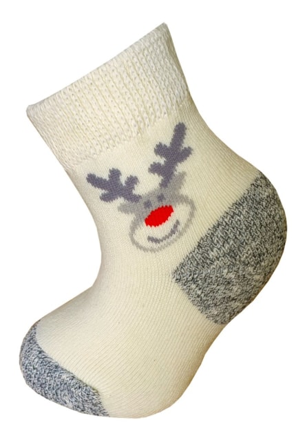 Art. 18 Detské zimné termo ponožky Sob farebný Knebl Hosiery
