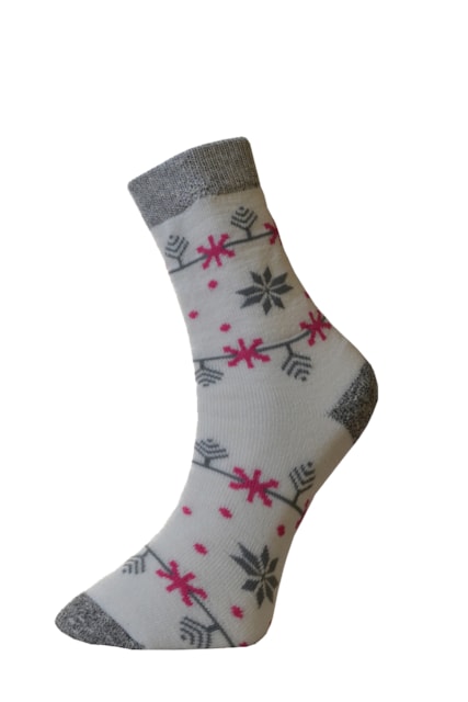 Art. 19 Dámske zimné termo ponožky Vločka Knebl Hosiery, biela