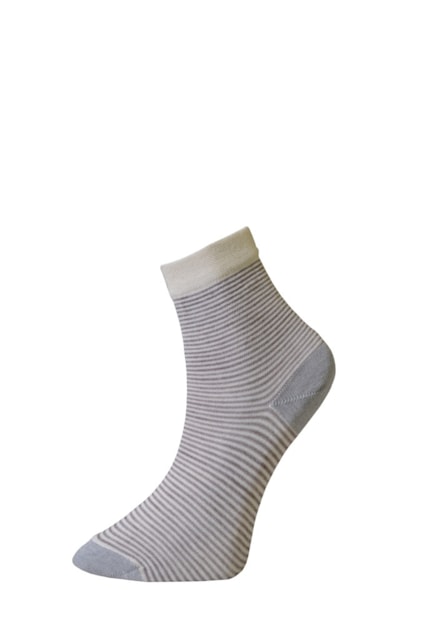 Art.10 Klasické dámské ponožky Knebl - Proužky krémové