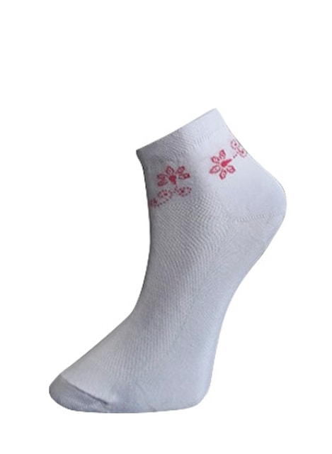 Art.60 Členkové ponožky Knebl - PRAVÉ VALAŠSKÉ Červený kvietok