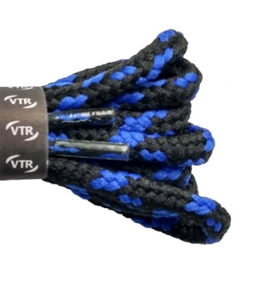 Polyesterové kulaté tkaničky černomodré