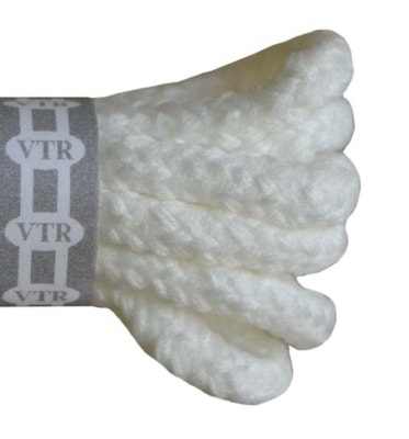 Polyesterové kulaté tkaničky bílé