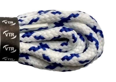 Polyesterové kulaté tkaničky bílomodré