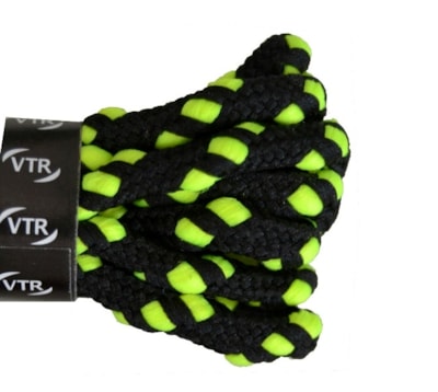 RUNNING LACES uzlíkové tkaničky černo neonové žluté
