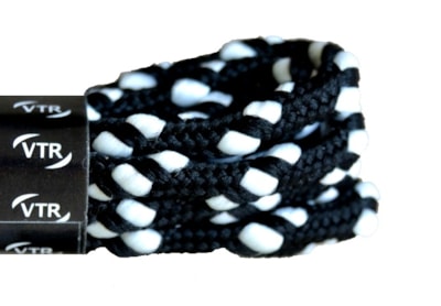 RUNNING LACES uzlíkové tkaničky černobílé