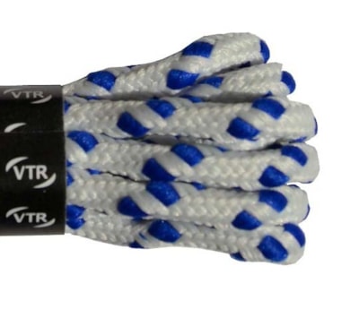 RUNNING LACES uzlíkové tkaničky bílomodré