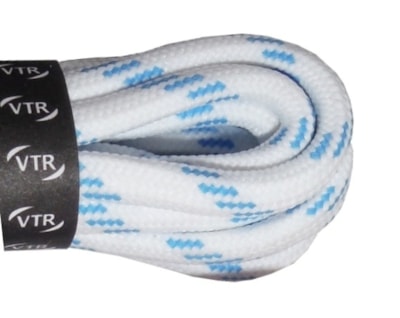 Trekkingové tkaničky kulaté bílomodré