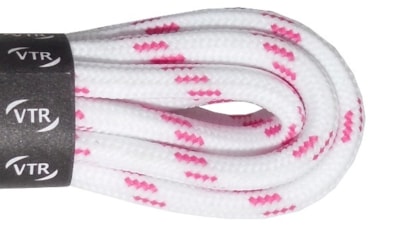 Trekkingové tkaničky kulaté bílorůžové