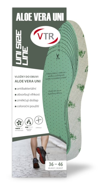 VTR Vložky do bot ALOE VERA UNI - ostřihávací, velikost 36-46