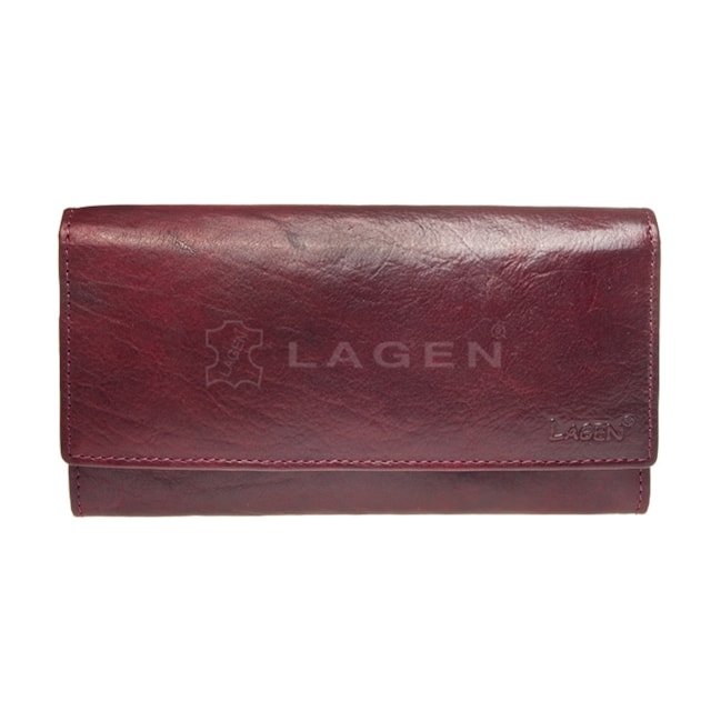 Dámská peněženka LAGEN kožená V-40/T vínová W.RED