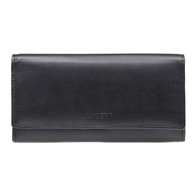 Dámská peněženka LAGEN kožená TR-2114 černá BLK
