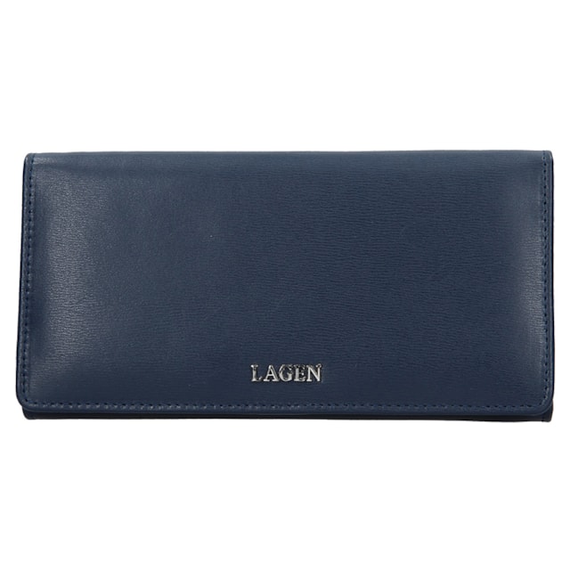 Dámská peněženka LAGEN kožená 50310 tmavě modrá DARK BLUE