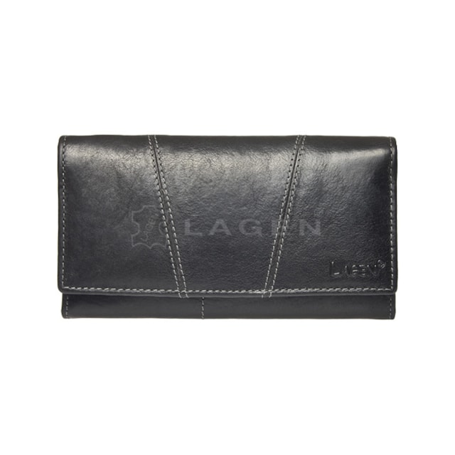 Dámská peněženka LAGEN kožená PWL-388/T černá BLK