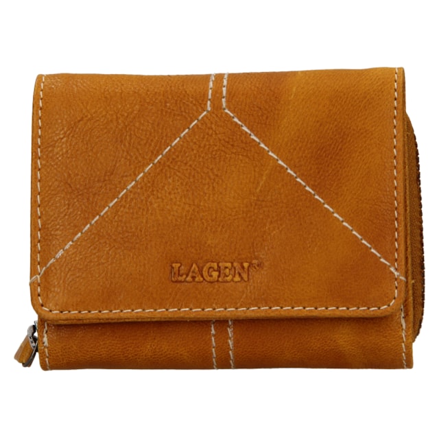 Dámska peňaženka LAGEN kožená JK-0721 YELLOW