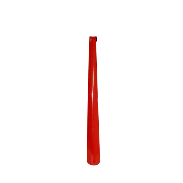 Obouvací lžíce kovová 42 cm červená