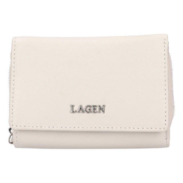Dámská peněženka LAGEN kožená LG-7643 bílá DOVE GREY