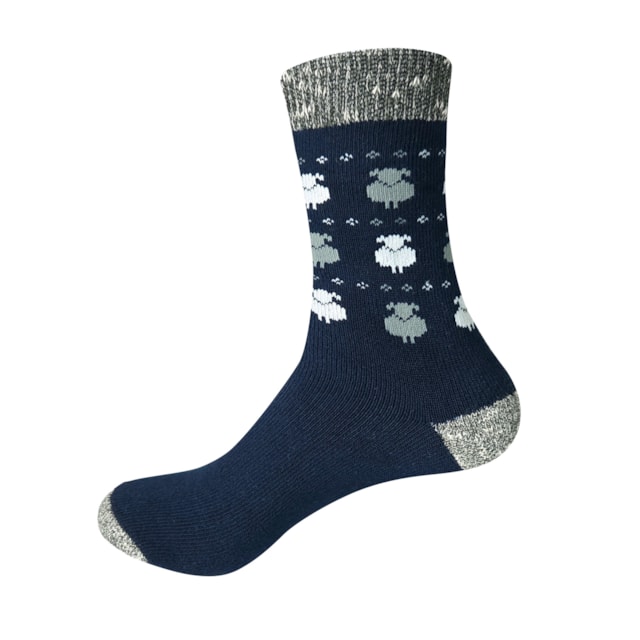 Art.16 Zimné bavlnené ponožky Knebl - ovečka modré