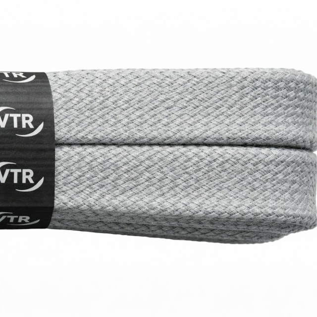 Bavlněné tkaničky ploché šedé